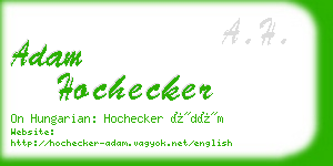 adam hochecker business card